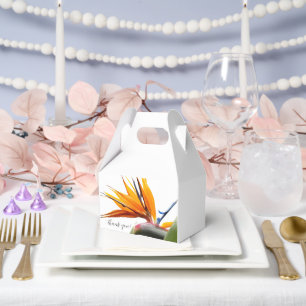 Tropischer Bird of Paradise Pflanze Hochzeit der B Geschenkschachtel