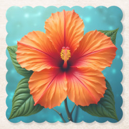 Tropischer Blaze: Der hawaiianische Hibiskus Untersetzer