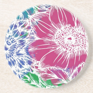 Tropischer Blumengarten Getränkeuntersetzer