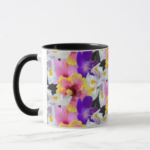Tropischer Blumengarten Hisbiskus Lilien Mama Tasse