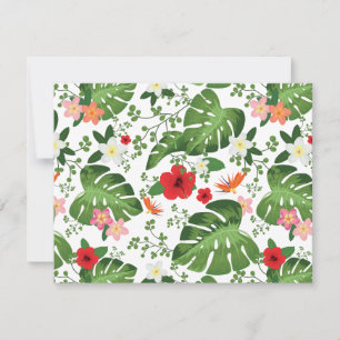 Tropischer Blumenhintergrund 2 Mitteilungskarte