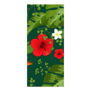 Tropischer Blumenhintergrund 8 Werbekarte