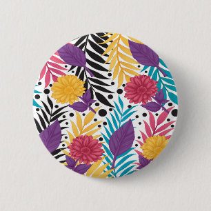 Tropischer Blumenknopf Fetter Sommer-Pop Button