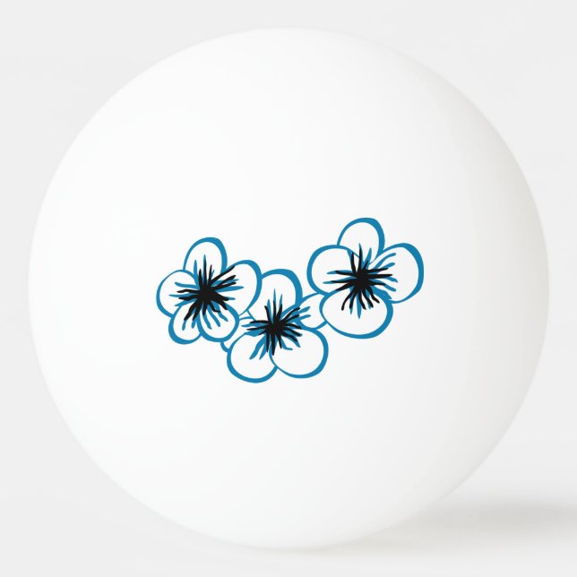 Tropischer BlumenPing Pong Ball Tischtennisball (Vorderseite)