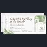 Tropischer Boarding Pass Beach Geburtstagsausflug Einladung<br><div class="desc">Flugzeug Ticket Boarding Thema Geburtstagsreise Einladung für das Abenteuer eines Freundes der Tropischen Destination. Legen Sie Details und uAwg auf die Rückseite, oder ändern Sie, um andere personalisierte Formulierung. Schriftart und Farben können mit dem Vorlageneditor geändert werden. Dieses Beach Birthday Vacation Invitation wird in einem neutralen Bräunen und Grün mit...</div>