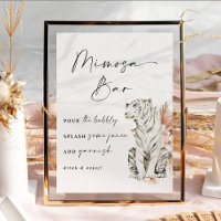 Tropischer Boho-Tiger Mimosa Bar