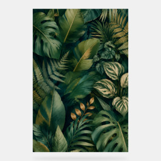Tropischer botanischer Blattwand-Kunstprint Acrylschild