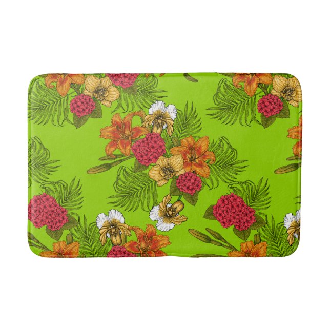 Tropischer Bouquet Badematte (Vorderseite)