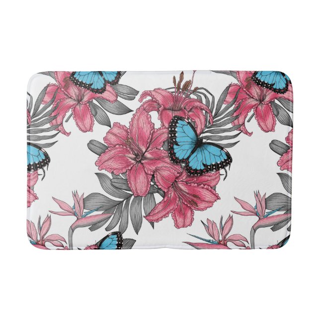 Tropischer Bouquet Badematte (Vorderseite)