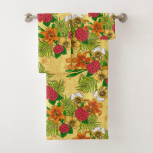 Tropischer Bouquet Badhandtuch Set