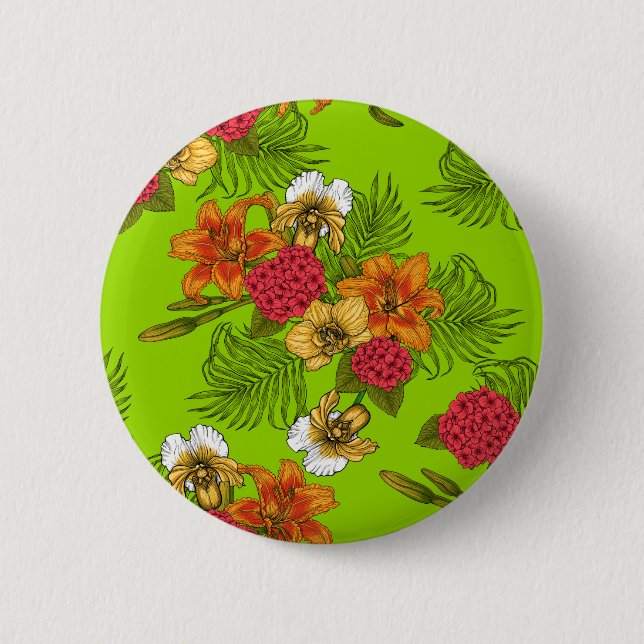 Tropischer Bouquet Button (Vorderseite)