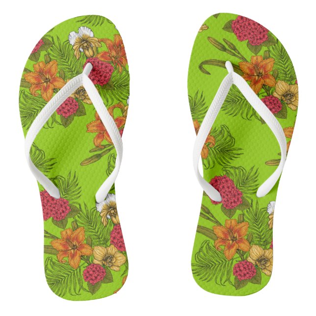Tropischer Bouquet Flip Flops (Fußbett)