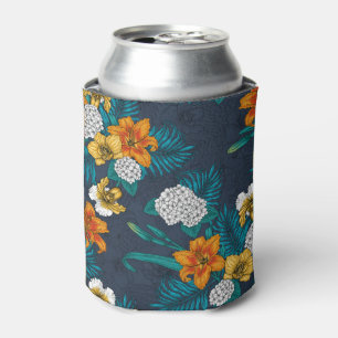 Tropischer Bouquet in Blau Dosenkühler