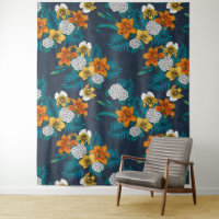 Tropischer Bouquet in Blau