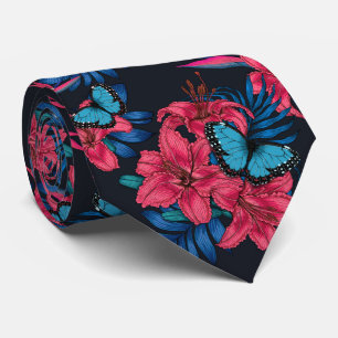 Tropischer Bouquet Krawatte