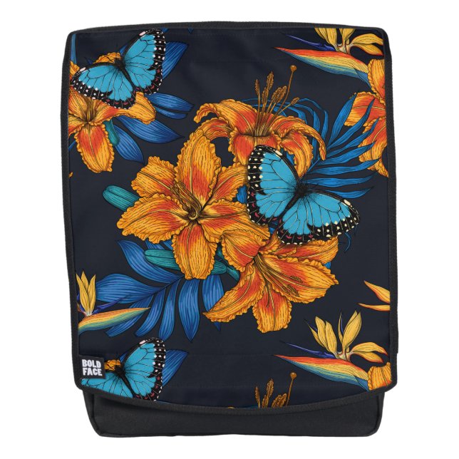 Tropischer Bouquet Rucksack (Vorderseite)