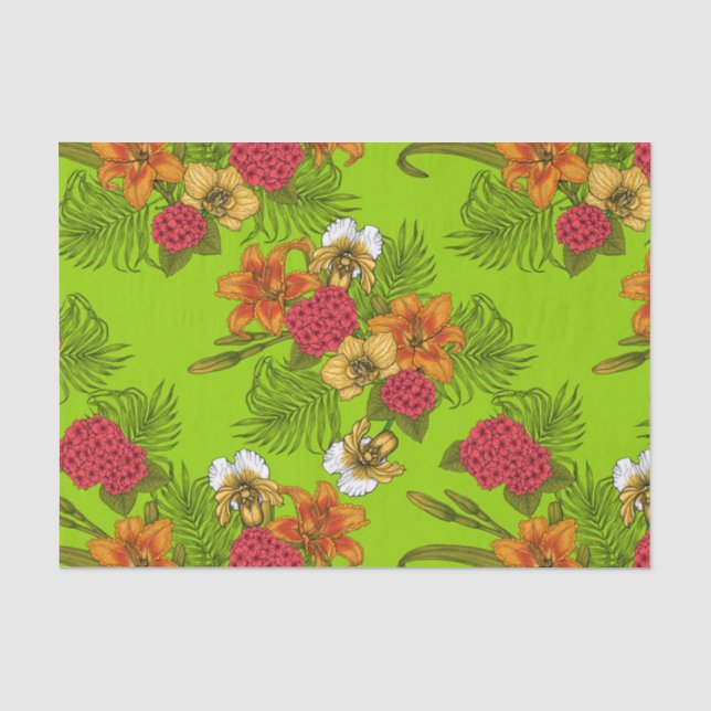 Tropischer Bouquet Seidenpapier (Vorderseite)