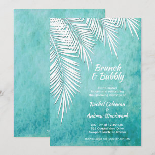 Tropischer Brunch und Bubbly Shower Einladungen