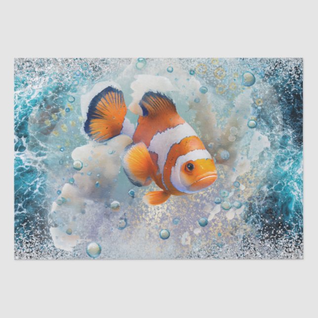 Tropischer Clownfisch Seidenpapier (Vorderseite)