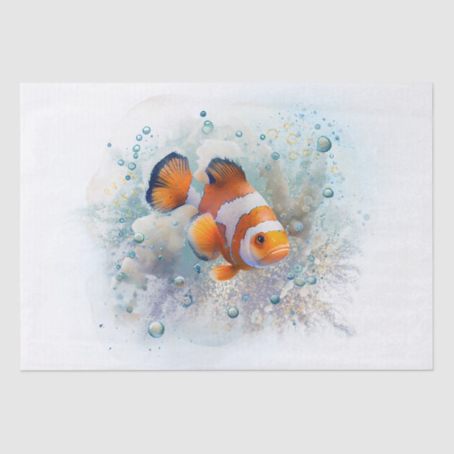Tropischer Clownfisch Seidenpapier (Vorderseite)