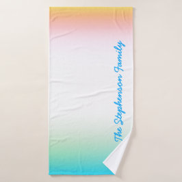 TROPISCHER Cooler weißer Farbverlauf mit blauem Te Badhandtuch Set