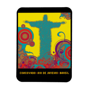 Tropischer Corcovado-Stil Magnet