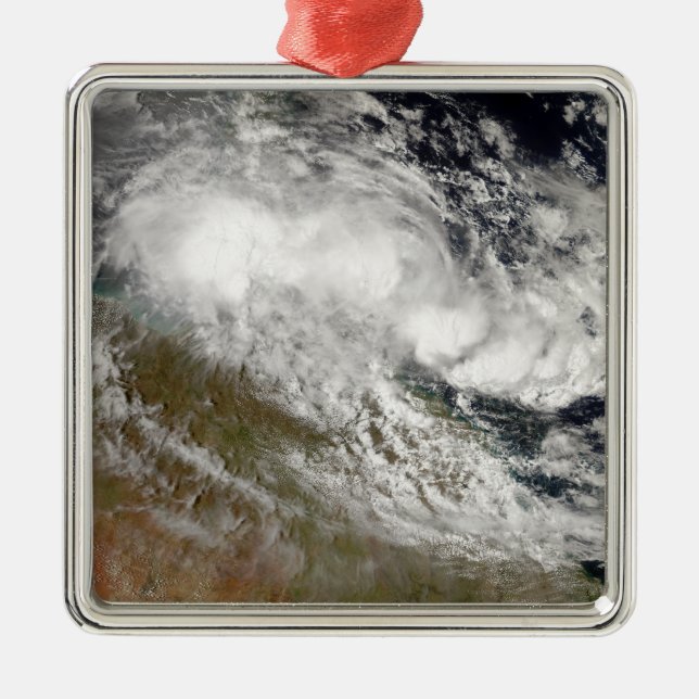 Tropischer Cyclone Olga über Nordostasien Silbernes Ornament (Vorne)