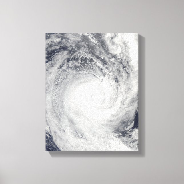 Tropischer Cyclone Oli vor der Küste von Tahiti Leinwanddruck (Vorderseite)
