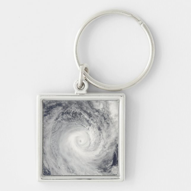 Tropischer Cyclone Oli vor der Küste von Tahiti Schlüsselanhänger (Vorne)