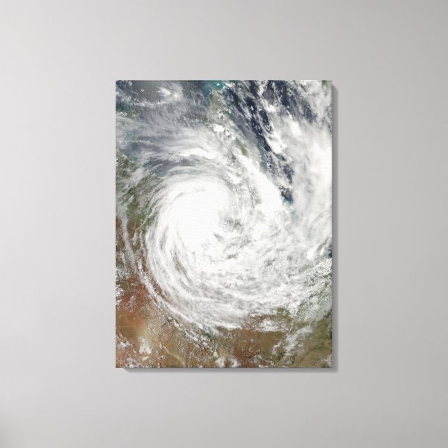 Tropischer Cyclone Yasi über Australien 2 Leinwanddruck (Vorderseite)