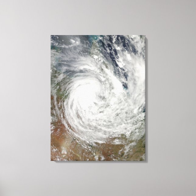 Tropischer Cyclone Yasi über Australien 2 Leinwanddruck (Vorderseite)