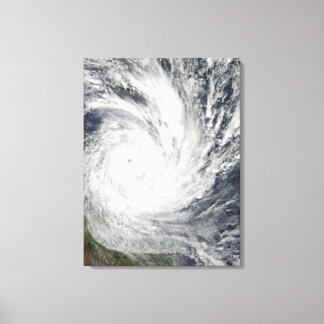 Tropischer Cyclone Yasi über Australien Leinwanddruck (Vorderseite)