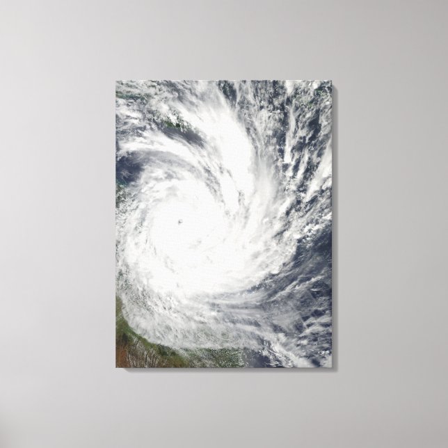 Tropischer Cyclone Yasi über Australien Leinwanddruck (Vorderseite)