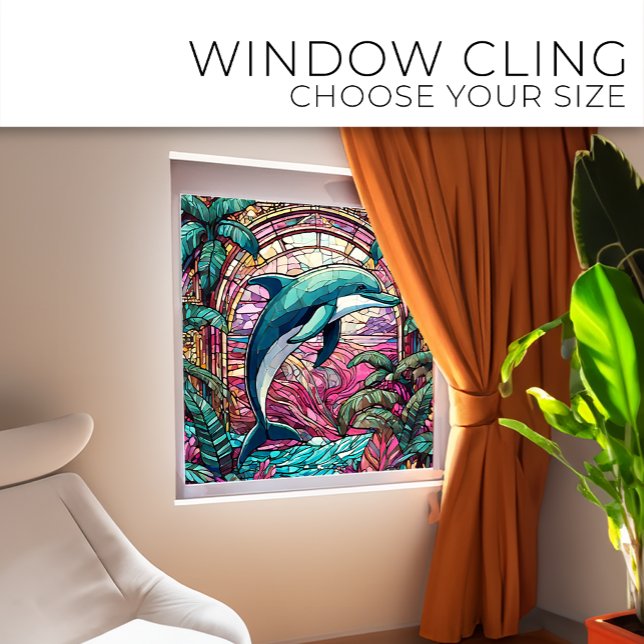 Tropischer Delphin Festivals Fensteraufkleber (Von Creator hochgeladen)