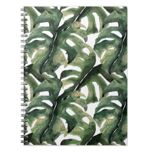 Tropischer Druck in Aquarellfarben Notizblock