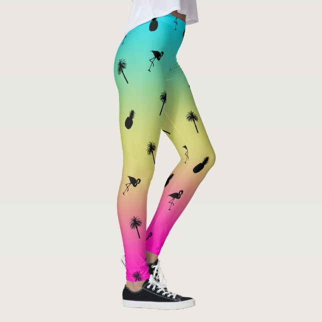 Tropischer Druck Leggings (Rechts)