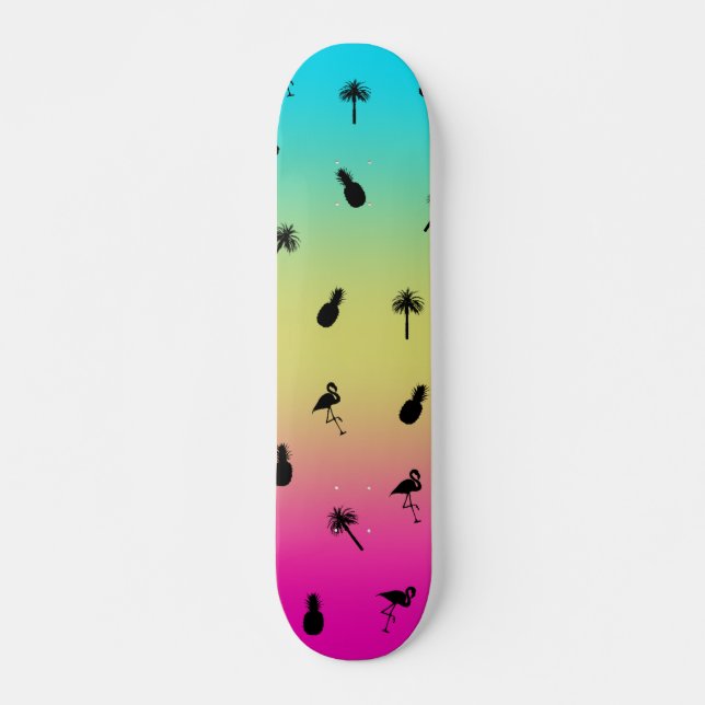 Tropischer Druck Skateboard (Vorne)