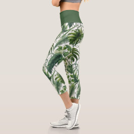 Tropischer Dschungel Capri Leggings