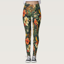 Tropischer Dschungel Leopard - Leggings
