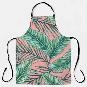 Tropischer Dschungel: Muster der Palmen-Blätter Schürze