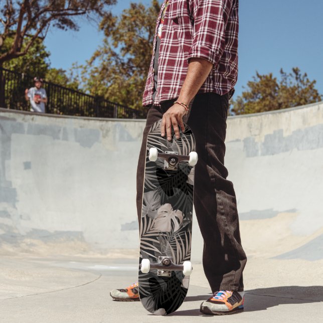 Tropischer Dschungel Night Blätter 8 - Wiederholun Skateboard (Außenbereich 2)