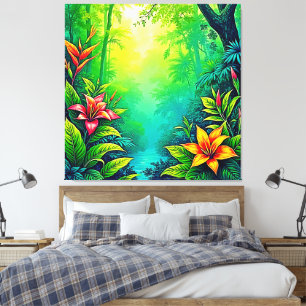 Tropischer Dschungel - Oasis Design Leinwanddruck