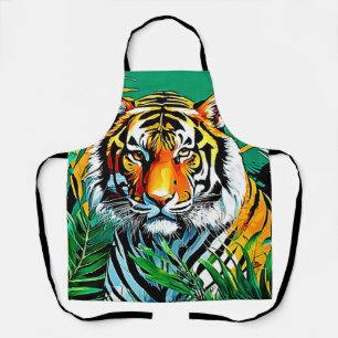Tropischer Dschungel Tiger Blickdesign Schürze