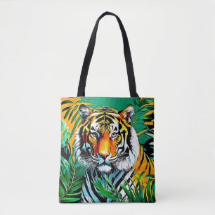 Tropischer Dschungel Tiger Blickdesign Tasche