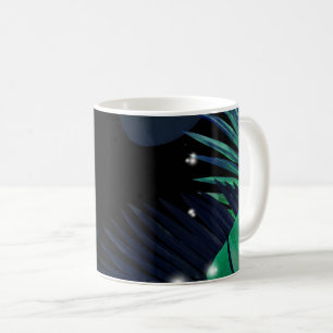 Tropischer Dschungel Überschneidende Palm Monste Kaffeetasse