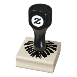 Tropischer Dschungelfuß-Silhouette Gummistempel