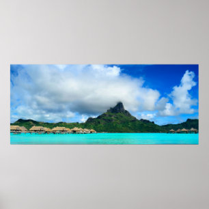 Tropischer Erholungsort auf Bora Bora Poster