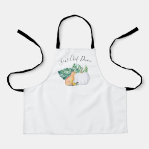 Tropischer Fall Fox, Monstera und Pumpkin-Schürze Schürze