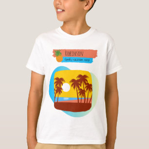 Tropischer Familienurlaub in Einklang mit Souvenir T-Shirt