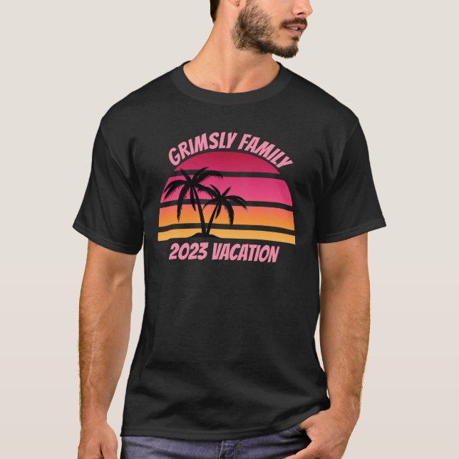 Tropischer Familienurlaub T-Shirt (Vorderseite)